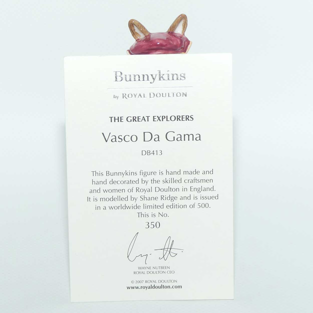 DB413 Royal Doulton Bunnykins Vasco Da Gama | Explorers | LE350/500