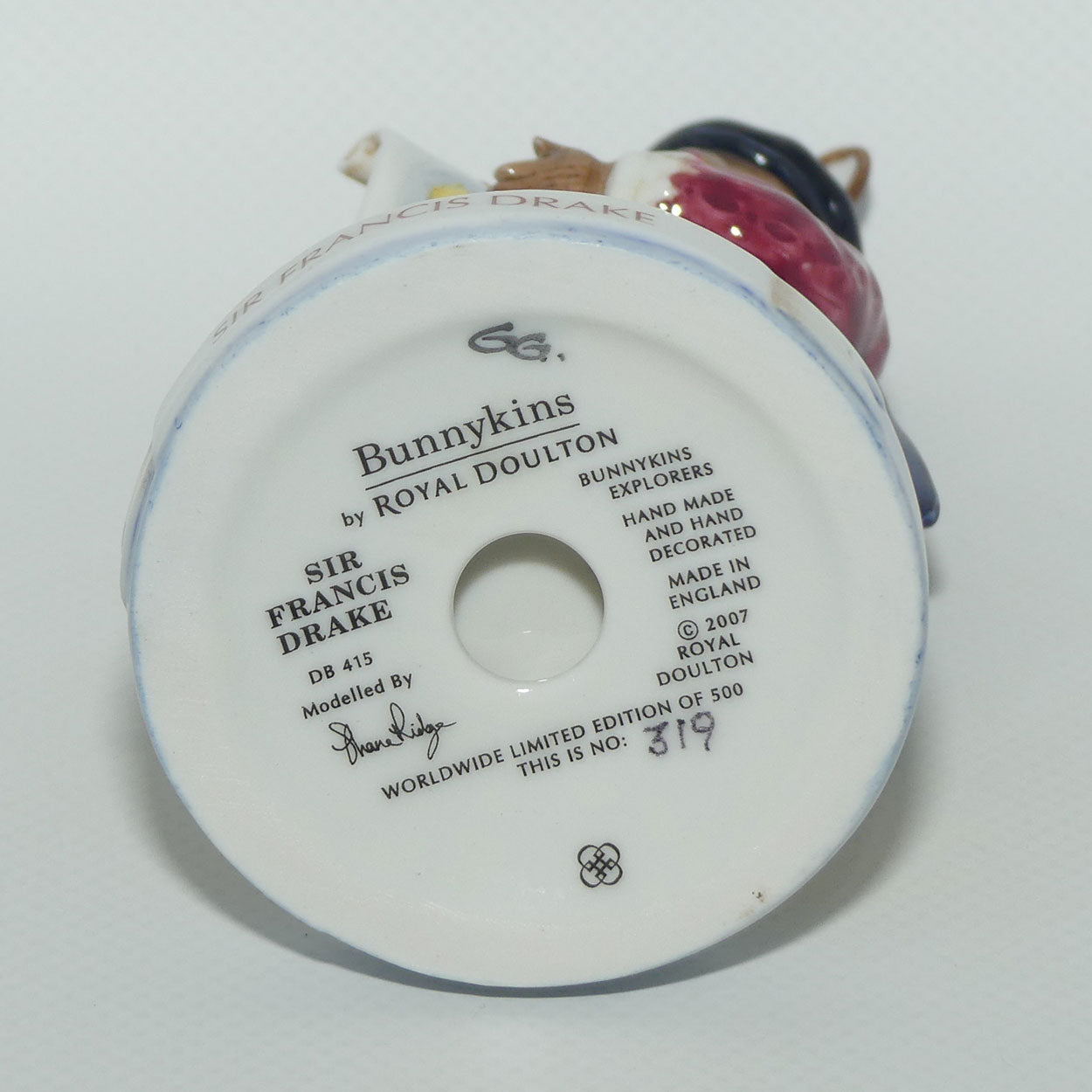 DB415 Royal Doulton Bunnykins Sir Francis Drake | LE319/500 | Explorers