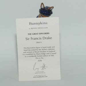 DB415 Royal Doulton Bunnykins Sir Francis Drake | LE319/500 | Explorers