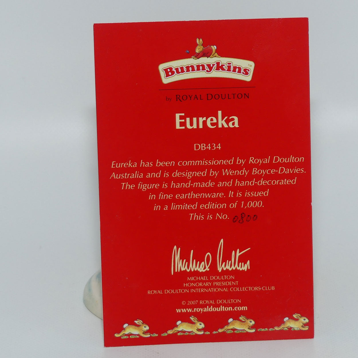 DB434 Royal Doulton Bunnykins Eureka | LE 800/1000 | + Cert