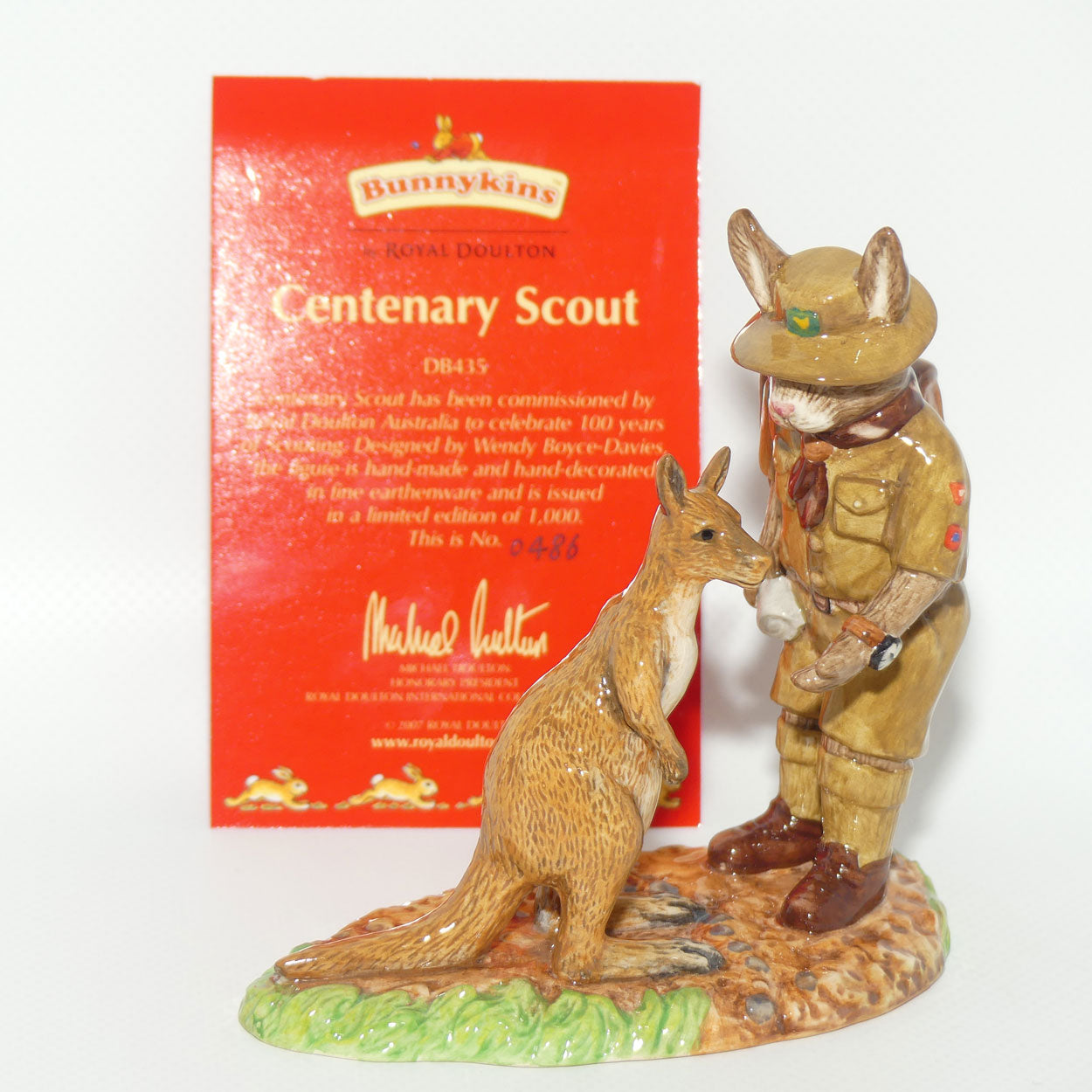 DB435 Royal Doulton Bunnykins Centenary Scout | LE 486/1000 | Box + Cert