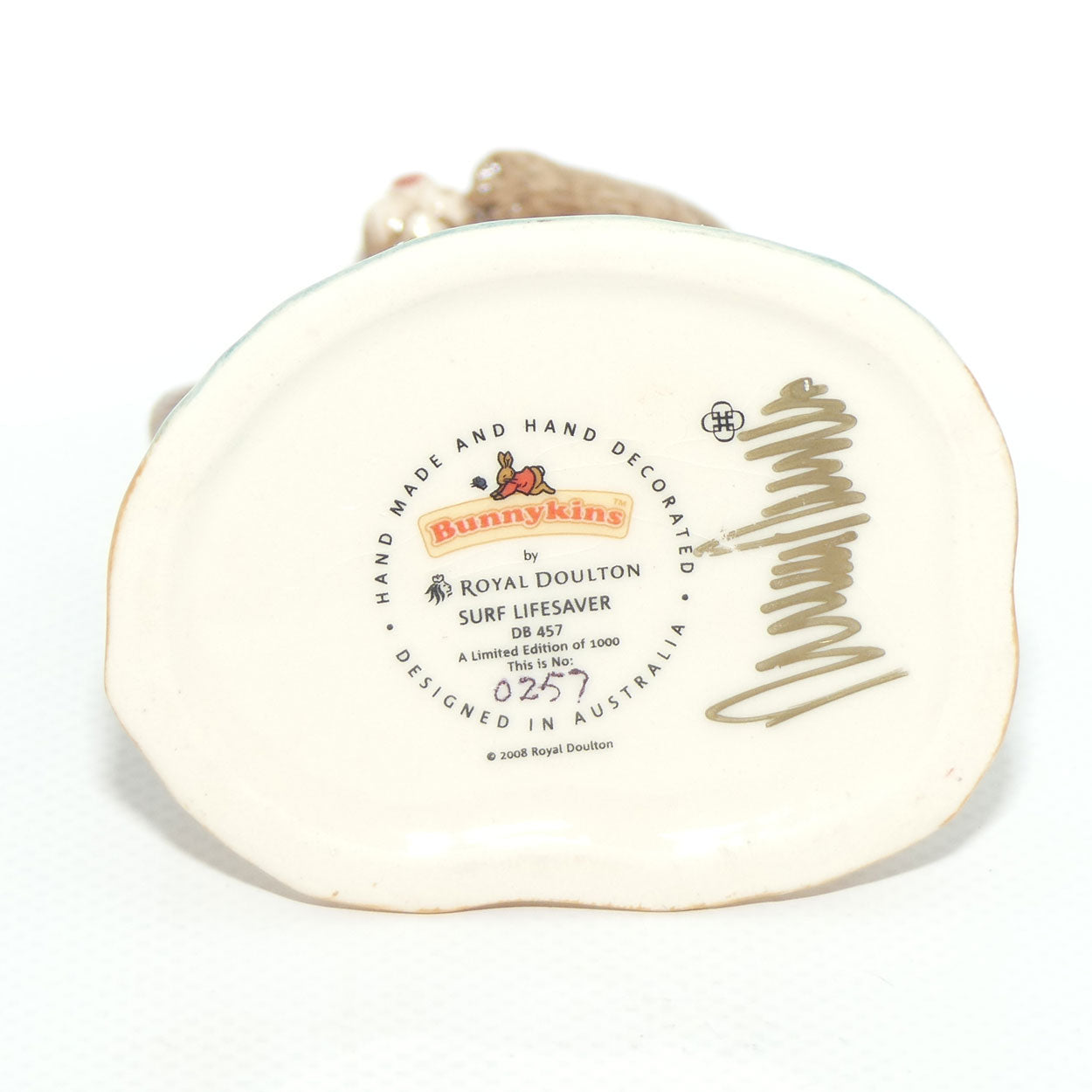 DB457 Royal Doulton Bunnykins Surf Lifesaver | Box + Cert + Signed | LE257/1000