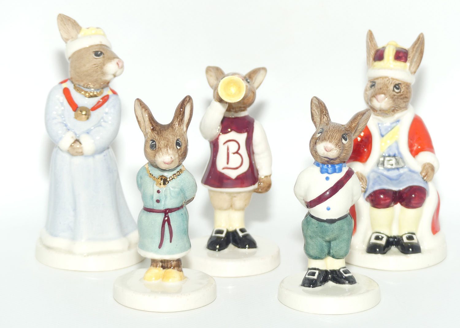 DB045 - DB049 Royal Doulton Bunnykins Royal Family set