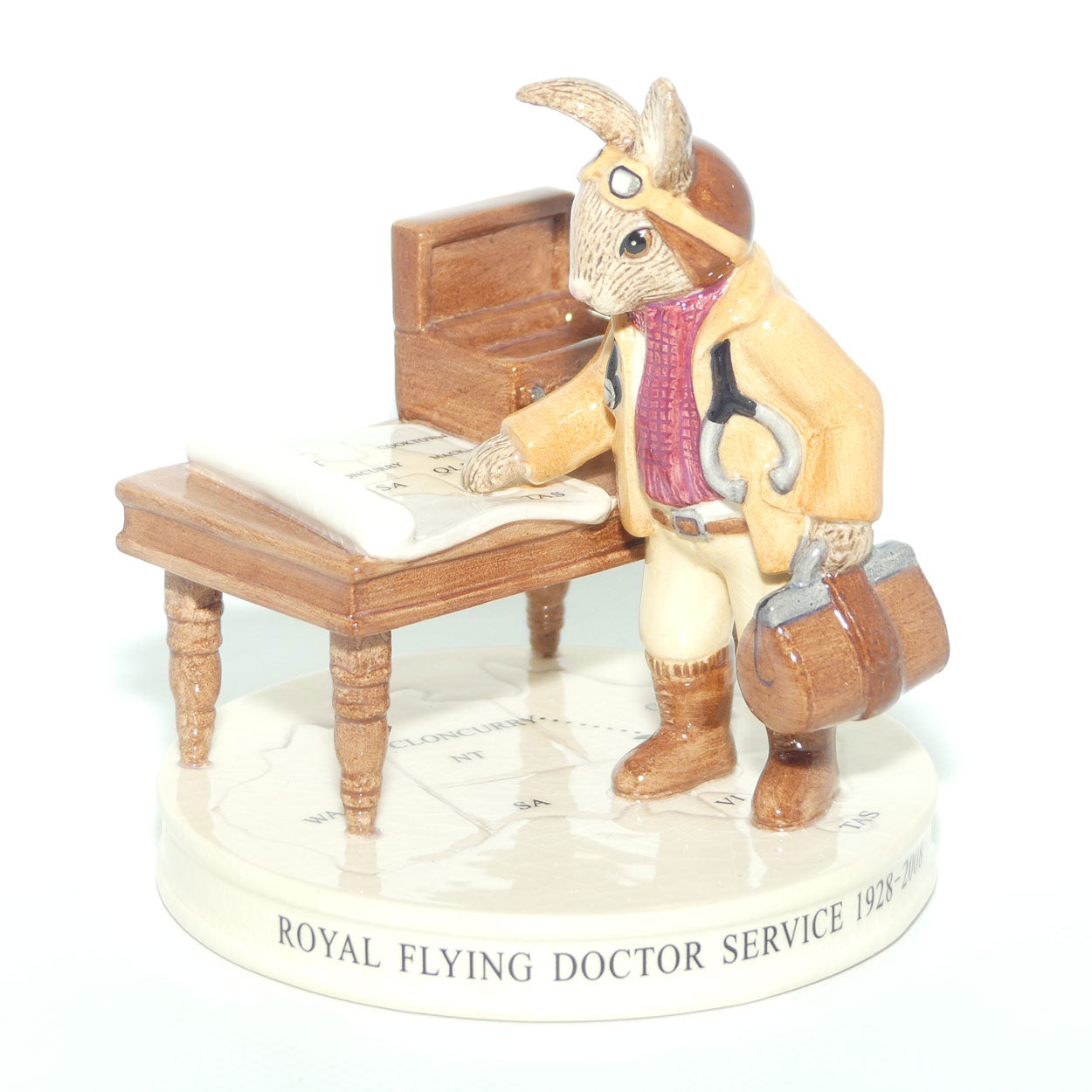 DB468 Royal Doulton Bunnykins Flying Doctor Bunnykins | LE797/1000 | signed + Box + Cert