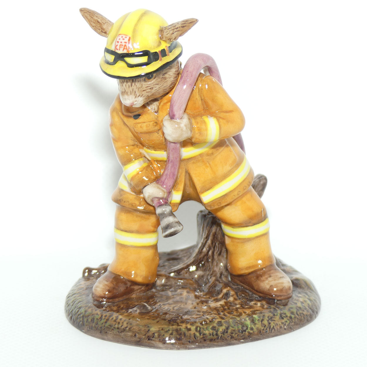 DB489 Royal Doulton Bunnykins Bush Fire Fighter Bunnykins | Box + Cert + Signed | LE 220/1000