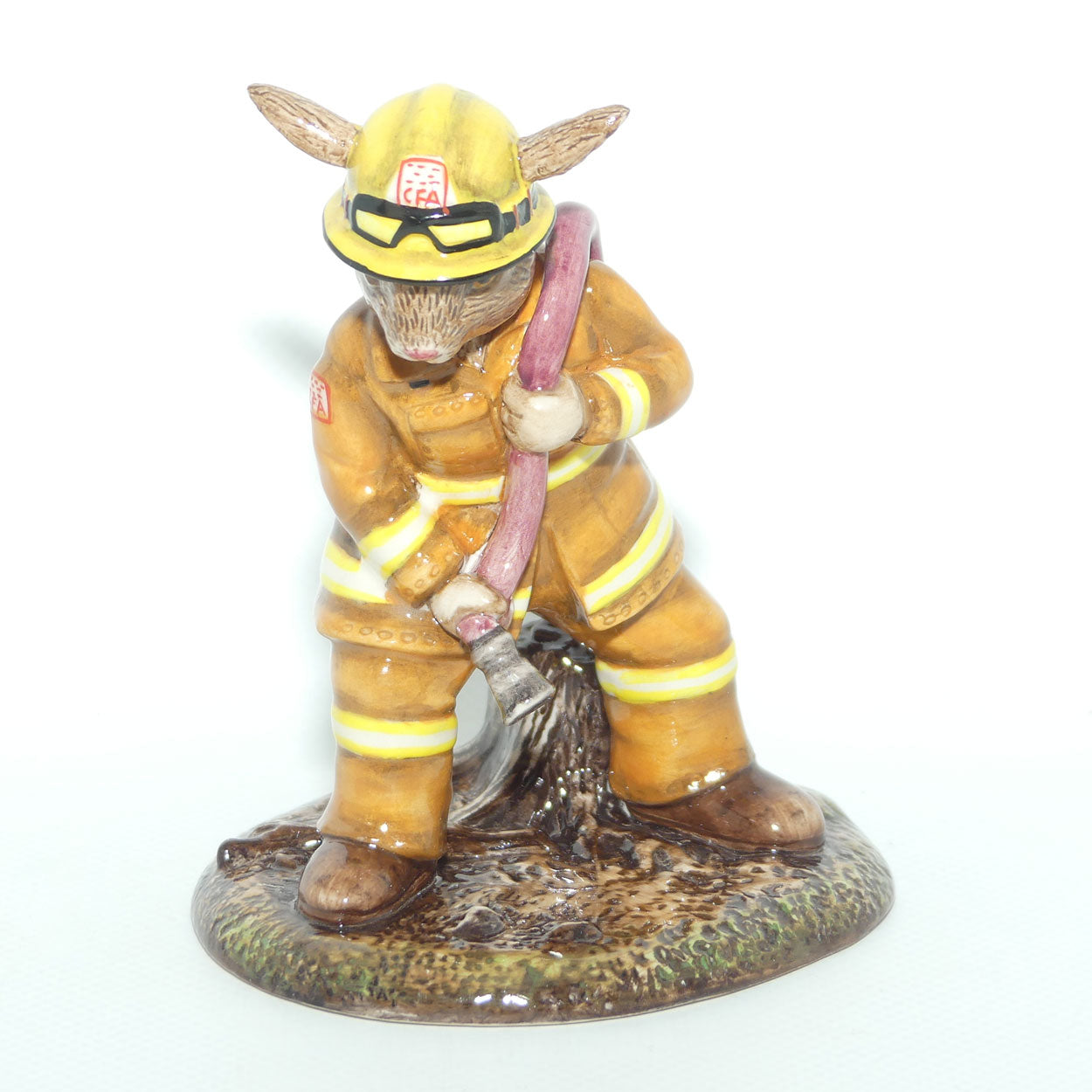 DB489 Royal Doulton Bunnykins Bush Fire Fighter Bunnykins | Box + Cert + Signed | LE 362/1000