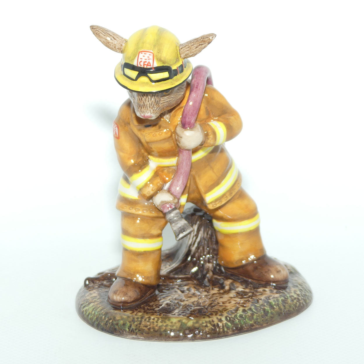DB489 Royal Doulton Bunnykins Bush Fire Fighter Bunnykins | Box + Cert + Signed | LE 362/1000
