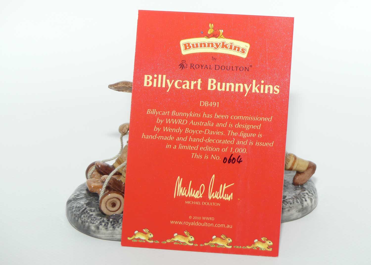 DB491 Royal Doulton Bunnykins Billycart | LE 604/1000 | mint example