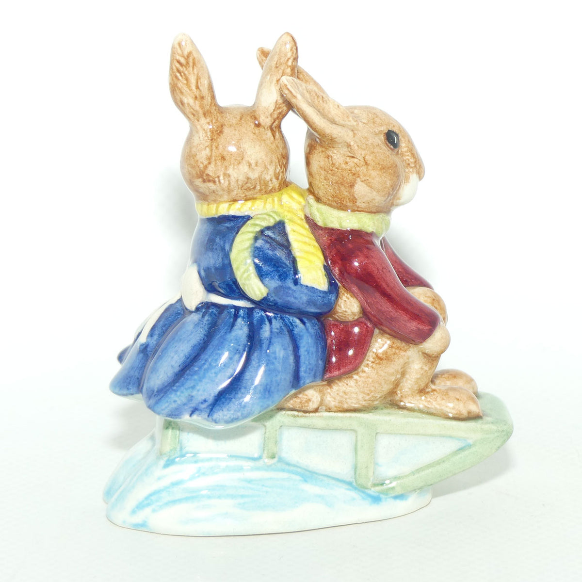 DB004 Royal Doulton Bunnykins Billie & Buntie Sleigh Ride | BK 1