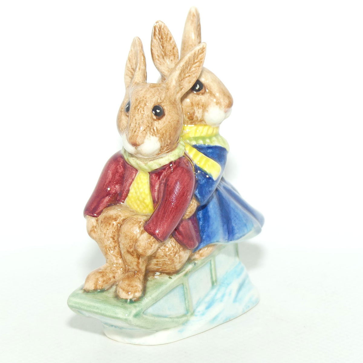 DB004 Royal Doulton Bunnykins Billie & Buntie Sleigh Ride | BK 1