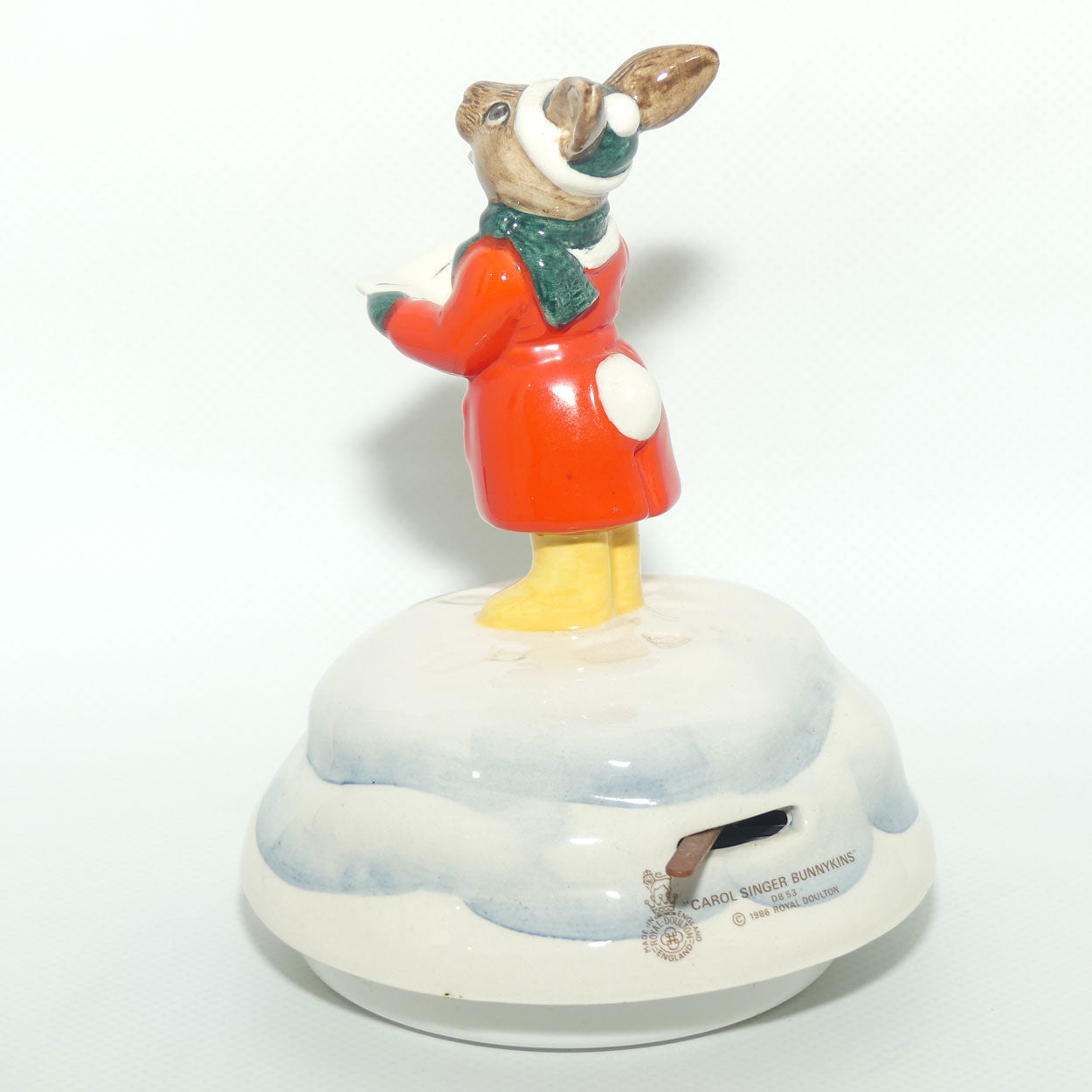 DB053 Royal Doulton Bunnykins Carol Singer Music Box