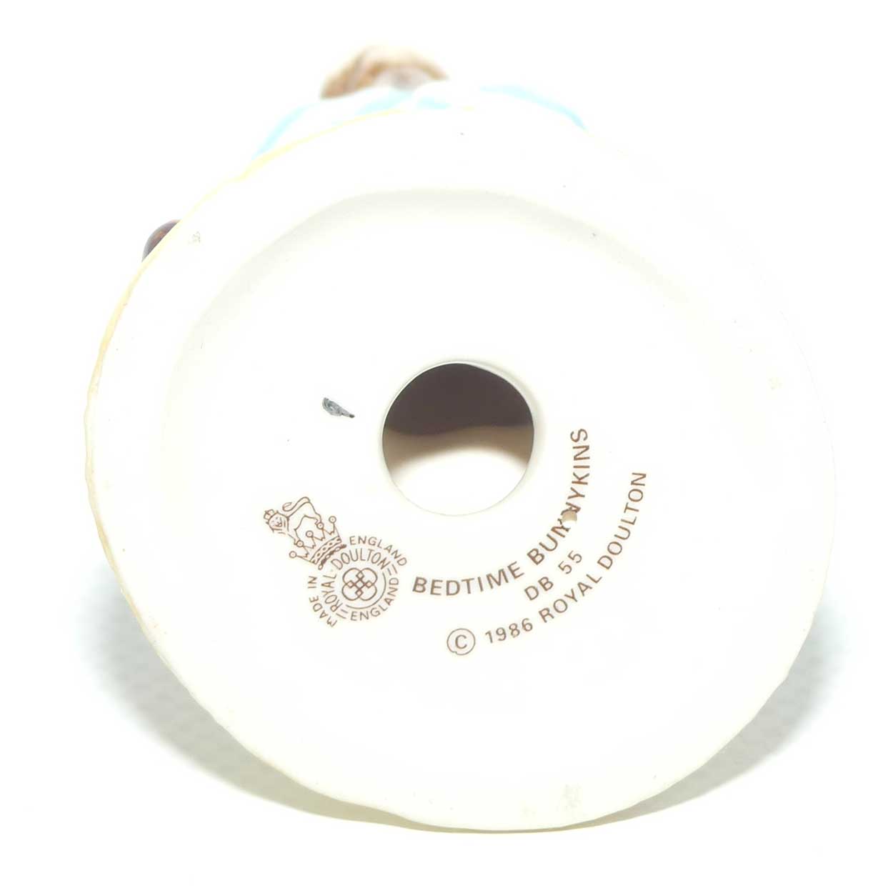 DB055 Royal Doulton Bunnykins Bedtime | White & Blue | no box