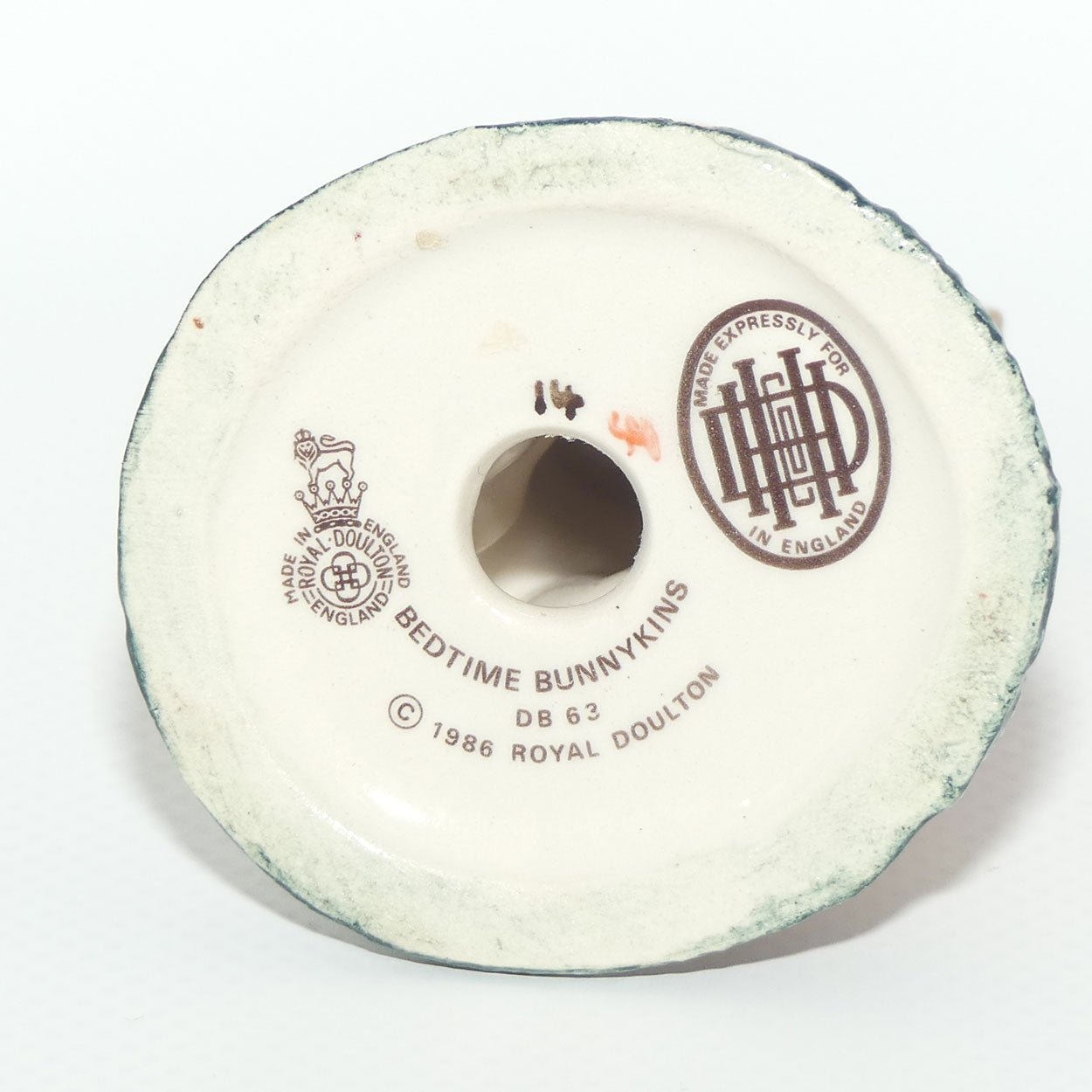 DB063 Royal Doulton Bunnykins Bedtime | Red & White | No box