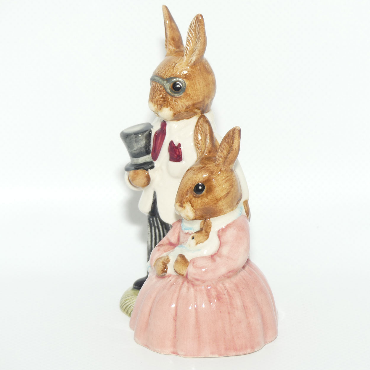 DB067 Royal Doulton Bunnykins Family Photograph | White & Pink | #1 | signed Carol Wilbraham 7th March 1988 | boxed