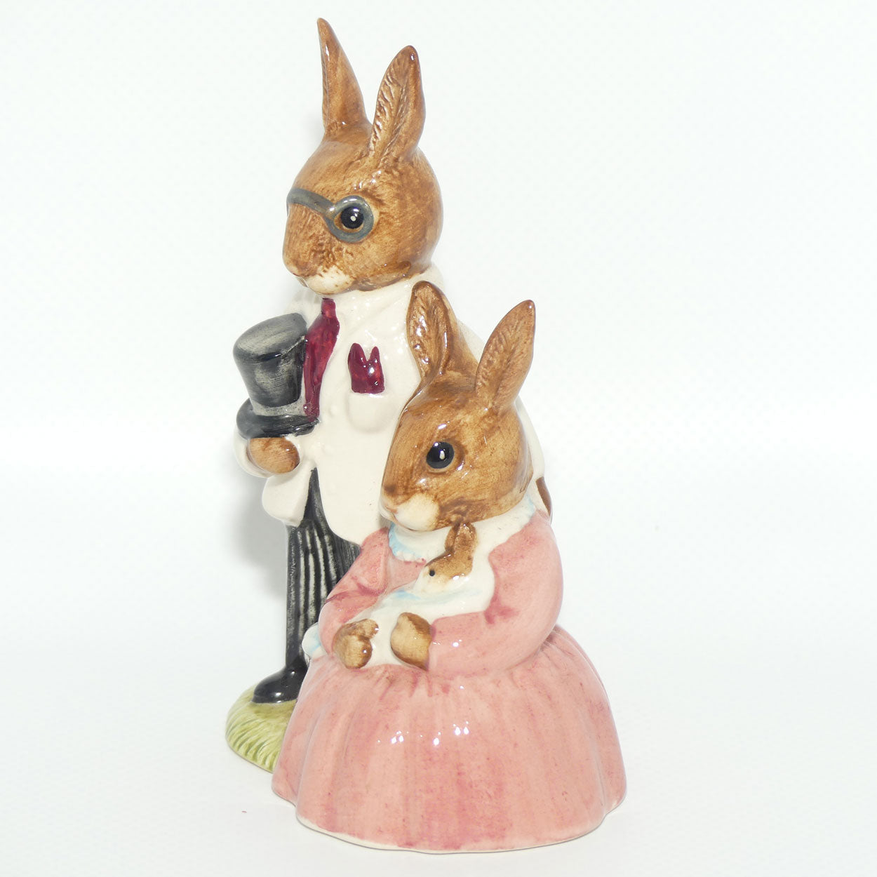DB067 Royal Doulton Bunnykins Family Photograph | White & Pink | #2 | signed Carol Wilbraham 3.26.88 | boxed