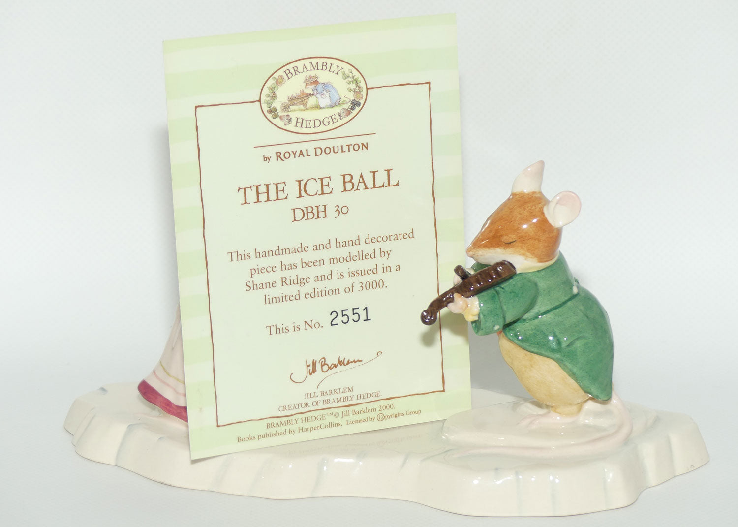 DBH30 Royal Doulton Brambly Hedge tableau figure | The Ice Ball | LE2551//3000 | signed + cert + box