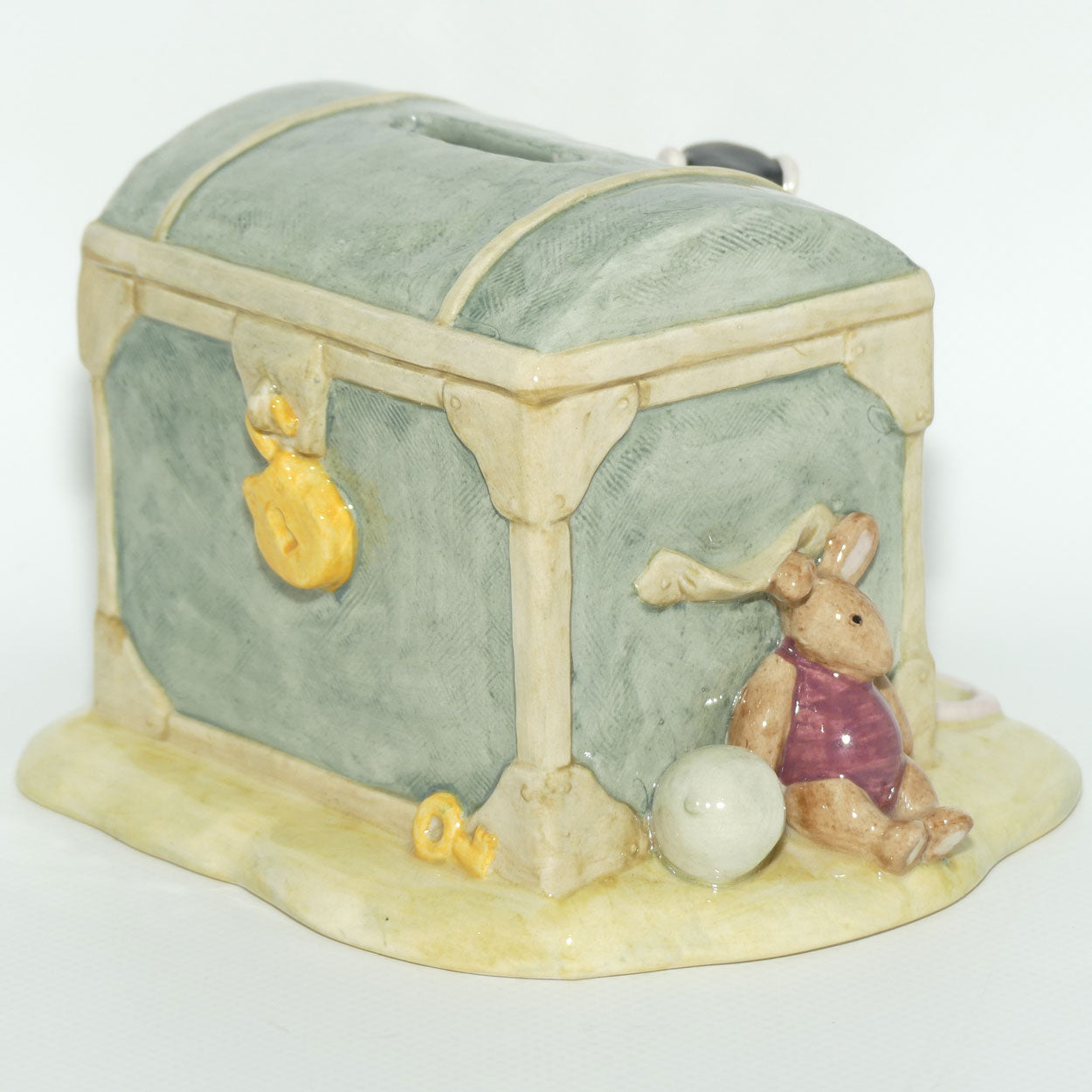 DBH35 Royal Doulton Brambly Hedge tableau figure | Wilfred and the Toy Chest Money Box  | boxed #2