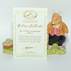 DBH66 Royal Doulton Brambly Hedge figure | Off to Pick Mushrooms | boxed