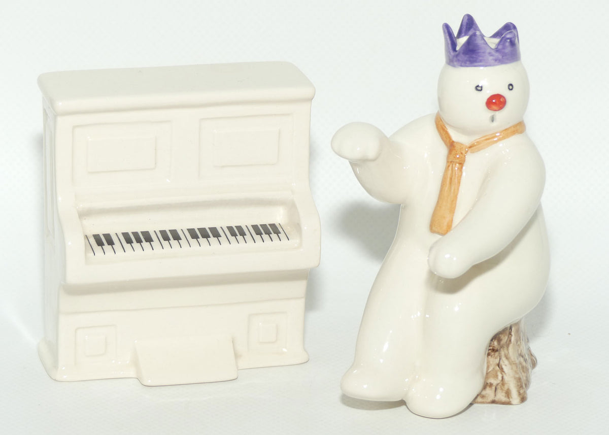 DS12 Royal Doulton Snowman Snowman Pianist and DS13 Piano