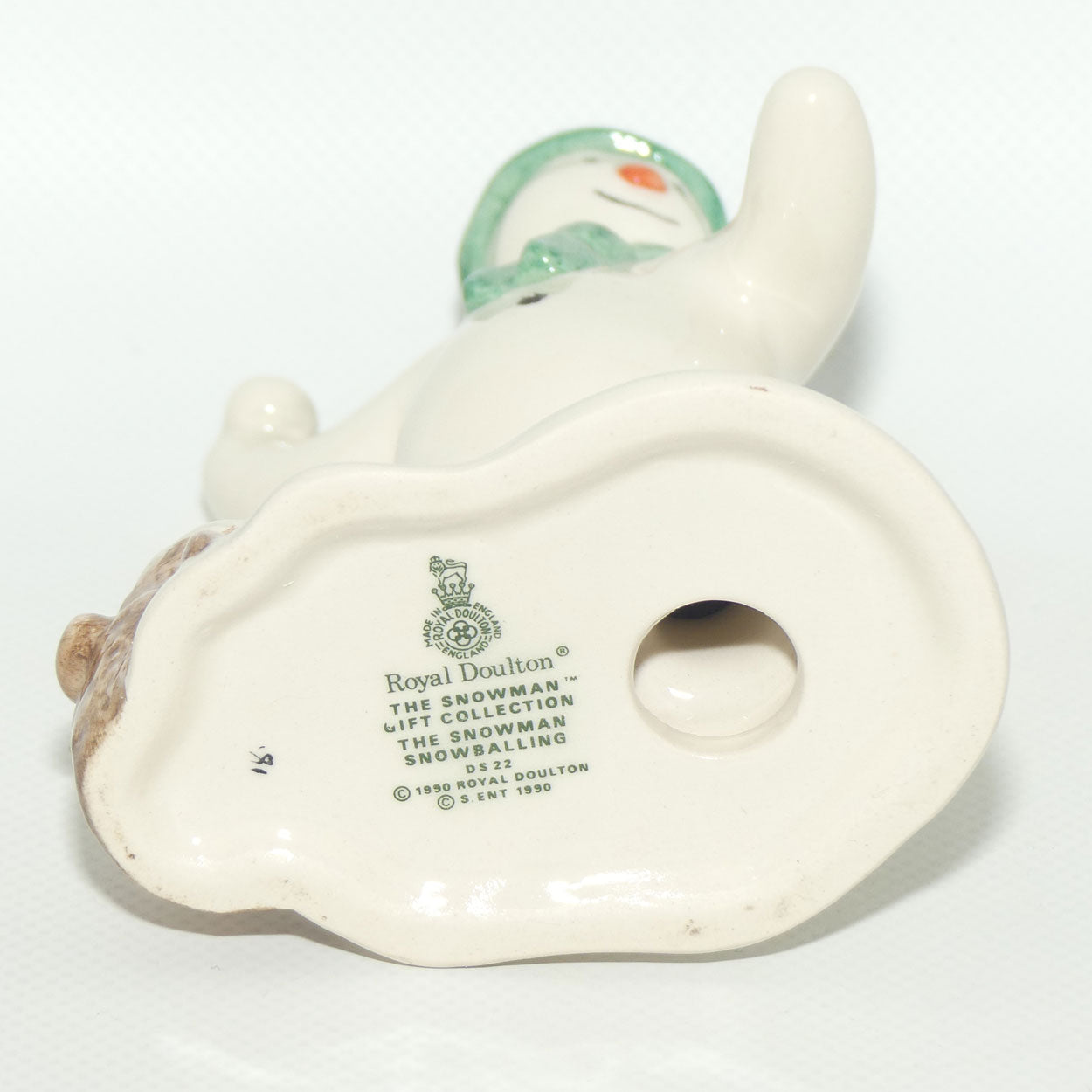 DS22 Royal Doulton Snowman figure The Snowman Snowballing