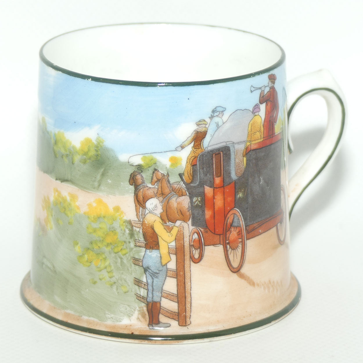 Royal Doulton Coaching Days Rex mug E2768 | rare Blue Sky variation