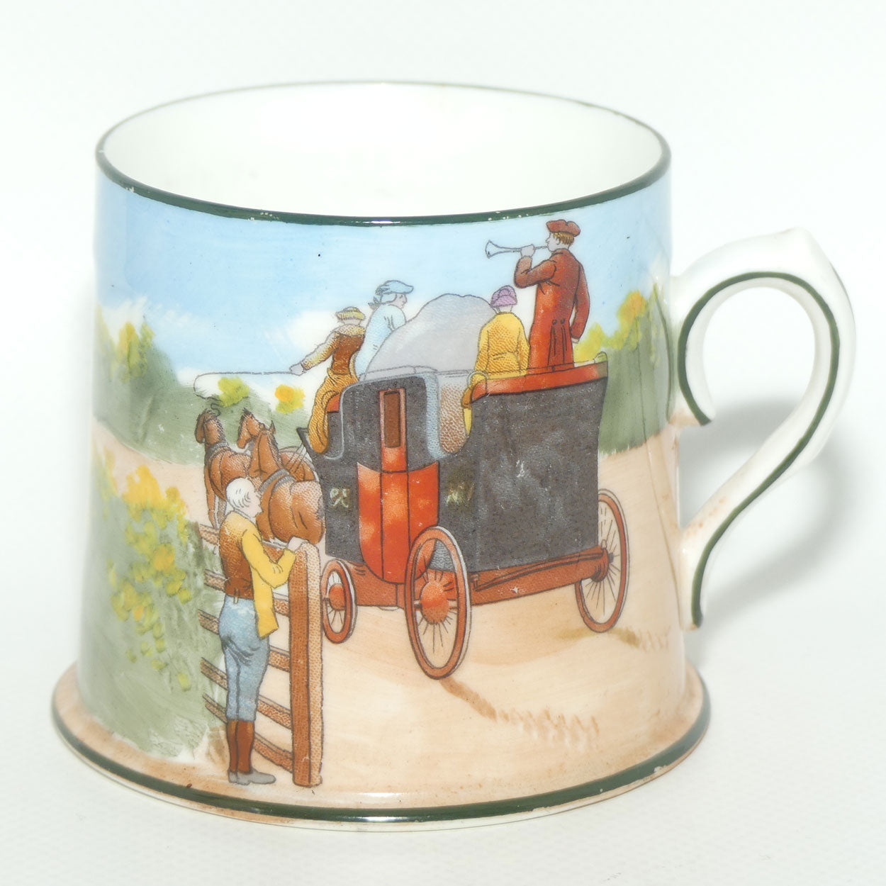 Royal Doulton Coaching Days Rex mug E2768 | rare Blue Sky variation