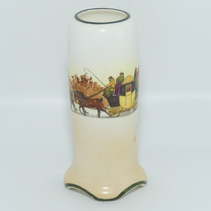 Royal Doulton Coaching Days cylindrical posy vase | Shape 7511 | E3804