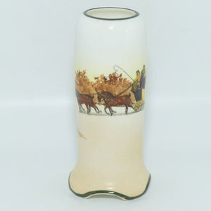 Royal Doulton Coaching Days cylindrical posy vase | Shape 7511 | E3804