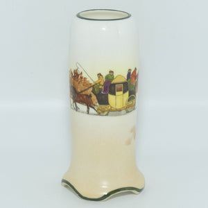 Royal Doulton Coaching Days cylindrical posy vase | Shape 7511 | E3804