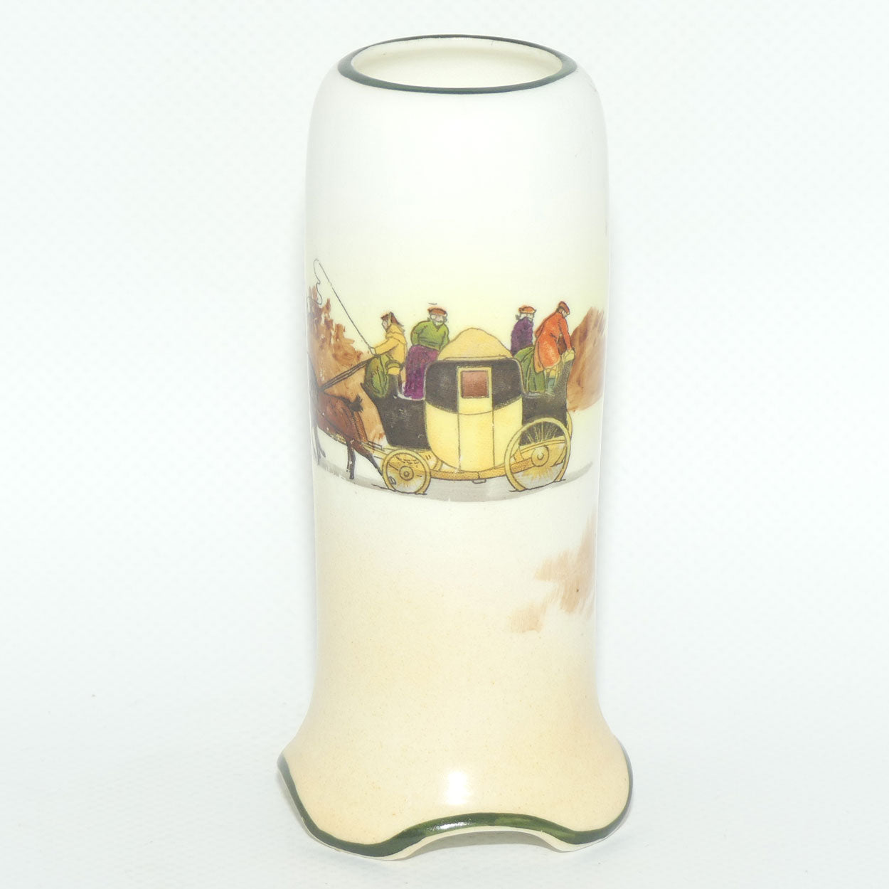 Royal Doulton Coaching Days cylindrical posy vase | Shape 7511 | E3804