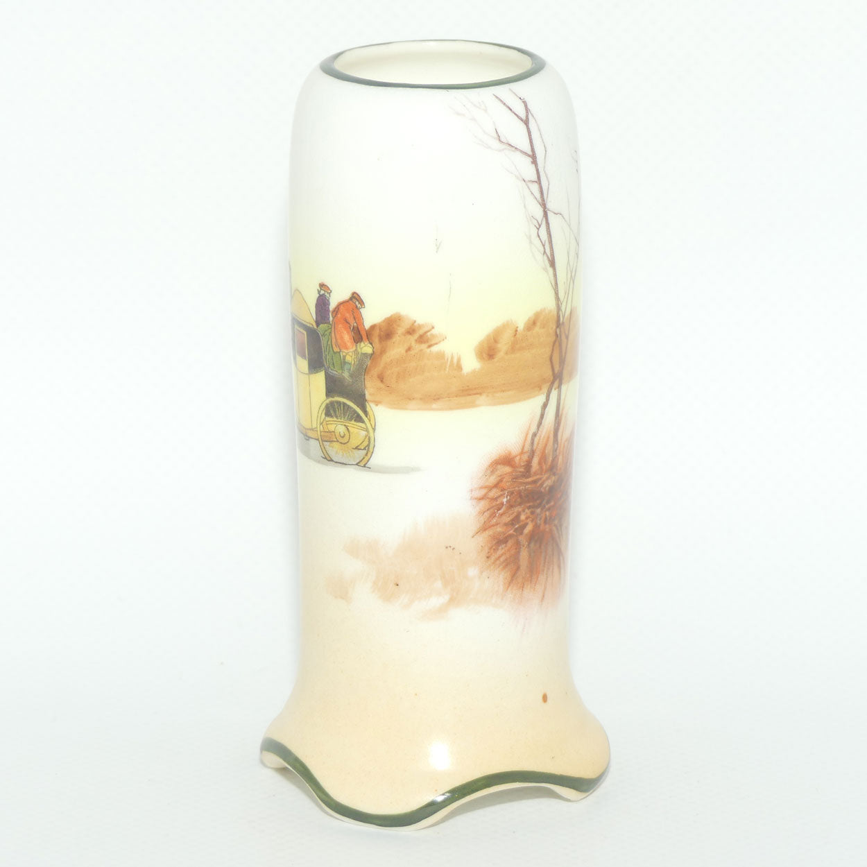 Royal Doulton Coaching Days cylindrical posy vase | Shape 7511 | E3804