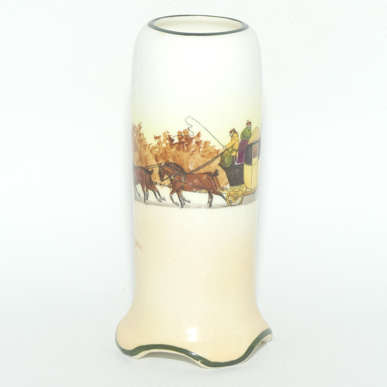 Royal Doulton Coaching Days cylindrical posy vase | Shape 7511 | E3804