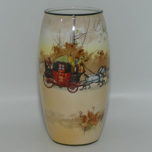 Royal Doulton Coaching Days large cylinder vase E3804 | Red Backstamp