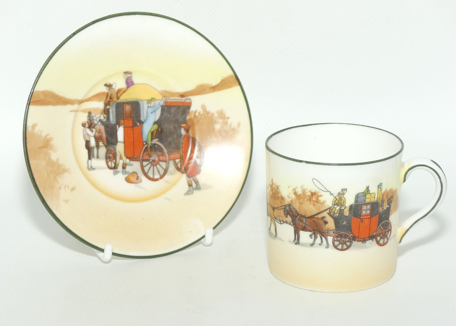 Royal Doulton Coaching Days demi tasse coffee cup and saucer E3804