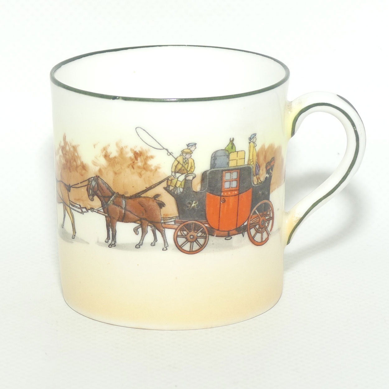 Royal Doulton Coaching Days demi tasse coffee cup and saucer E3804