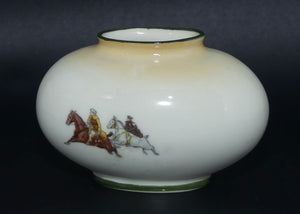 Royal Doulton Coaching Days | White Ground miniature egg shaped vase E3804