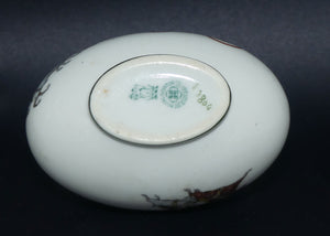 Royal Doulton Coaching Days | White Ground miniature egg shaped vase E3804