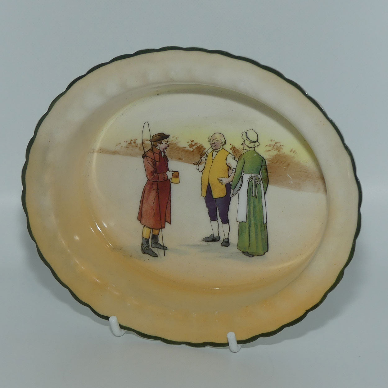 Royal Doulton Coaching Days oval dish E3804 #3 | Rare Scene | Innkeeper and Wife talking with Driver