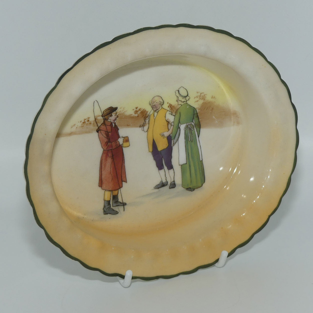 Royal Doulton Coaching Days oval dish E3804 #3 | Rare Scene | Innkeeper and Wife talking with Driver