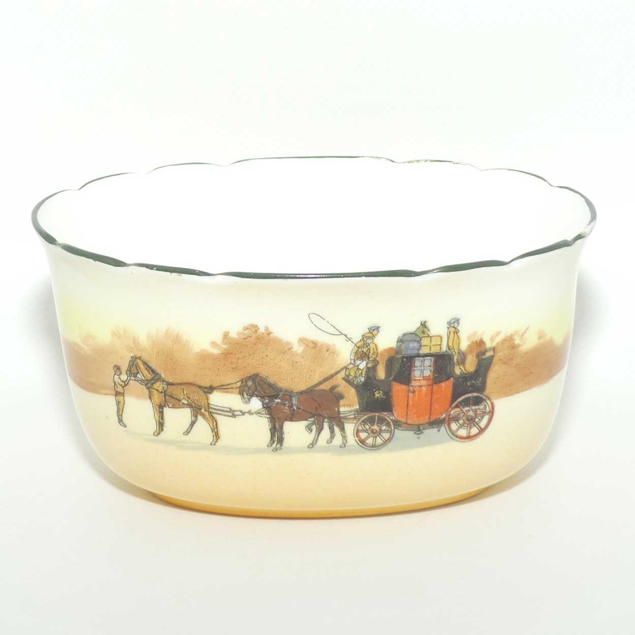 Royal Doulton Coaching Days milk jug and sugar bowl E3804 | Fancy Shape | Bone China