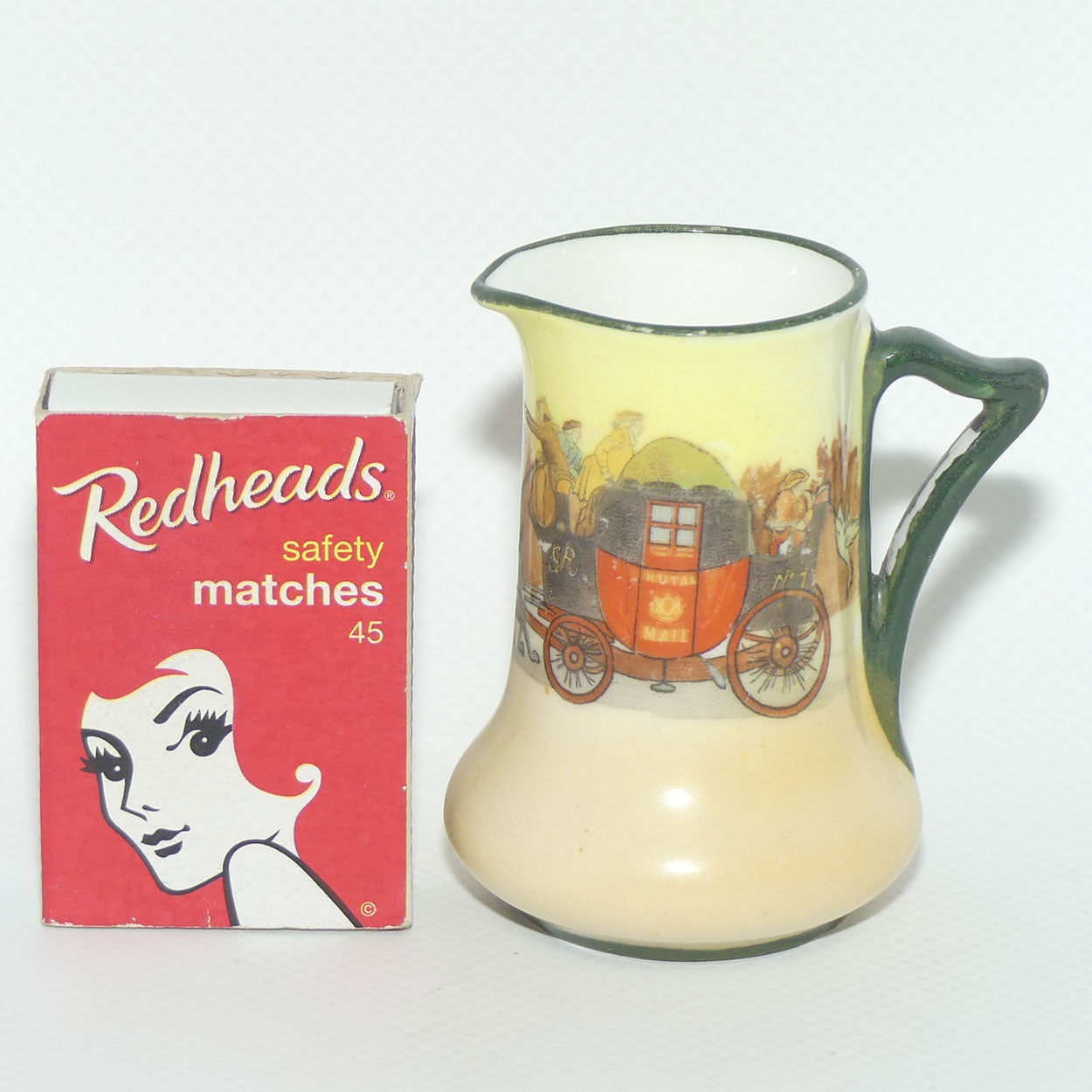 Royal Doulton Coaching Days miniature jug | Shape 1177 | E3804 | some paint loss