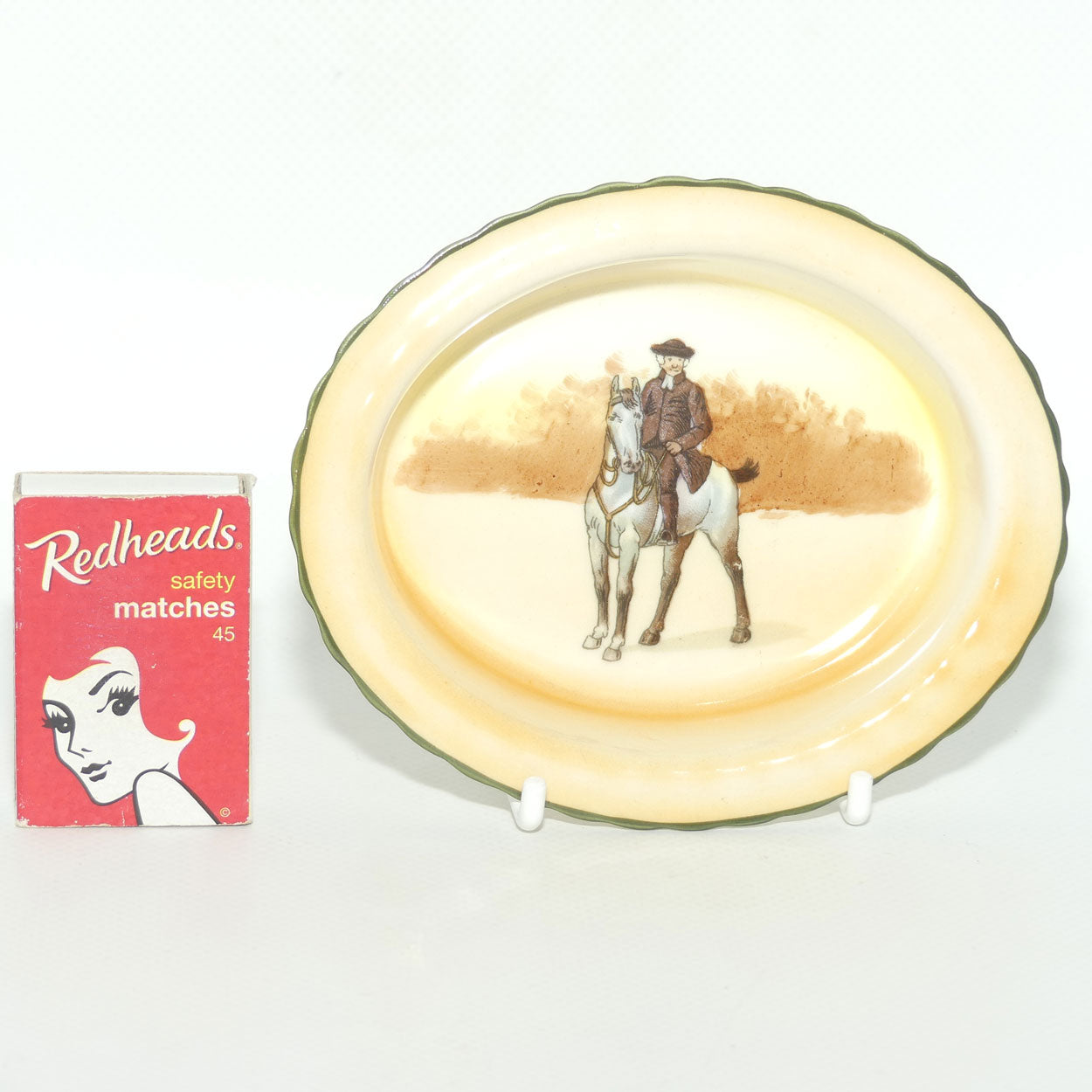 Royal Doulton Coaching Days small oval dish E3804 | Rare Scene | Passenger arriving on Horse
