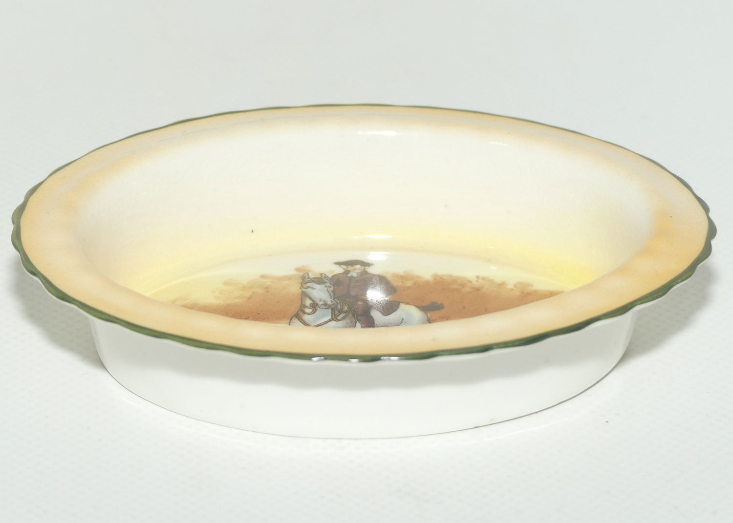 Royal Doulton Coaching Days small oval dish E3804 | Rare Scene | Passenger arriving on Horse