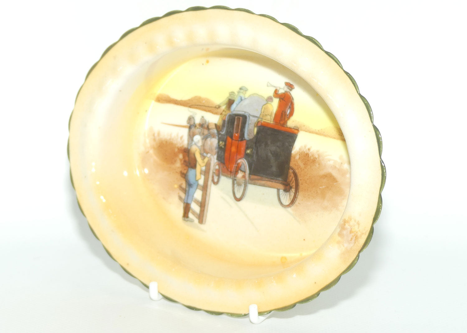Royal Doulton Coaching Days oval dish E3804 | Man Opening gate for Coach