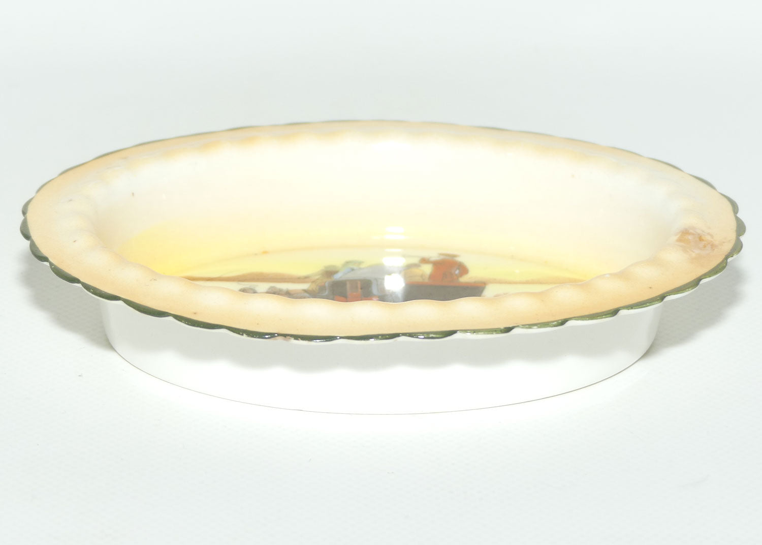 Royal Doulton Coaching Days oval dish E3804 | Man Opening gate for Coach