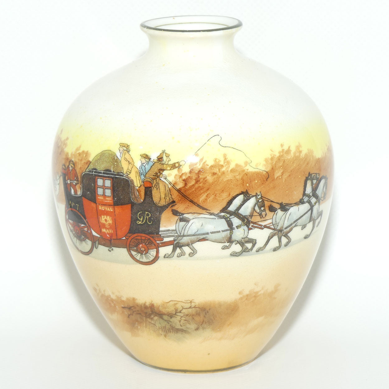 Royal Doulton Coaching Days ovoid vase E3804