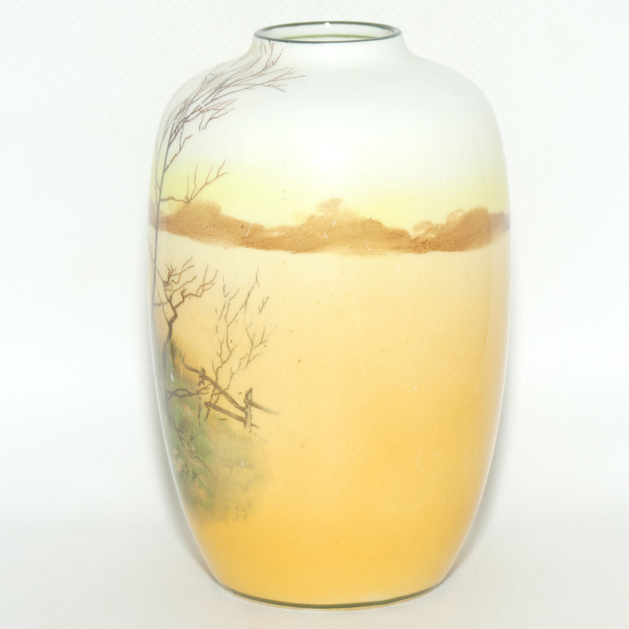 Royal Doulton Coaching Days smaller bulbous vase with narrow mouth E3804 #1