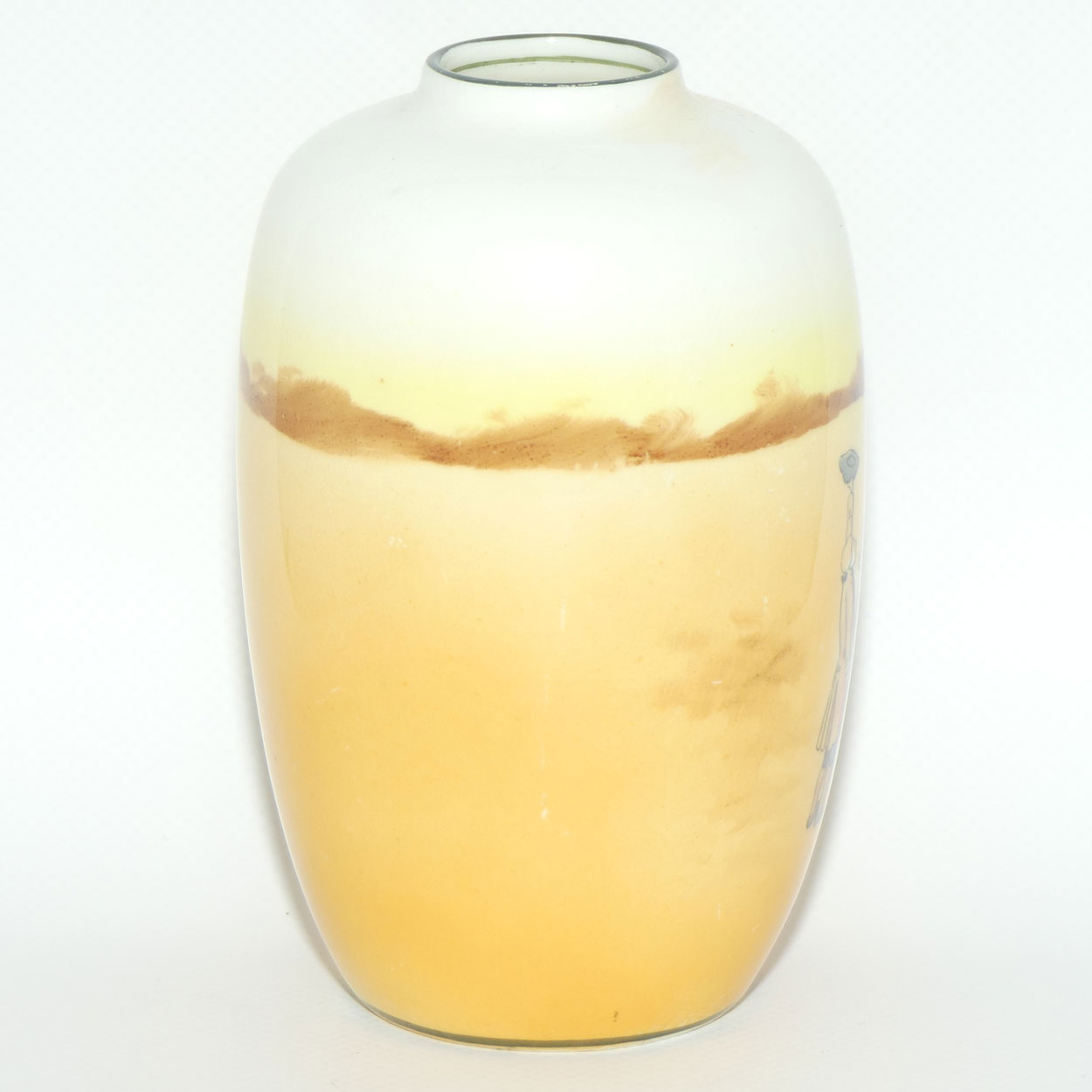 Royal Doulton Coaching Days smaller bulbous vase with narrow mouth E3804 #1