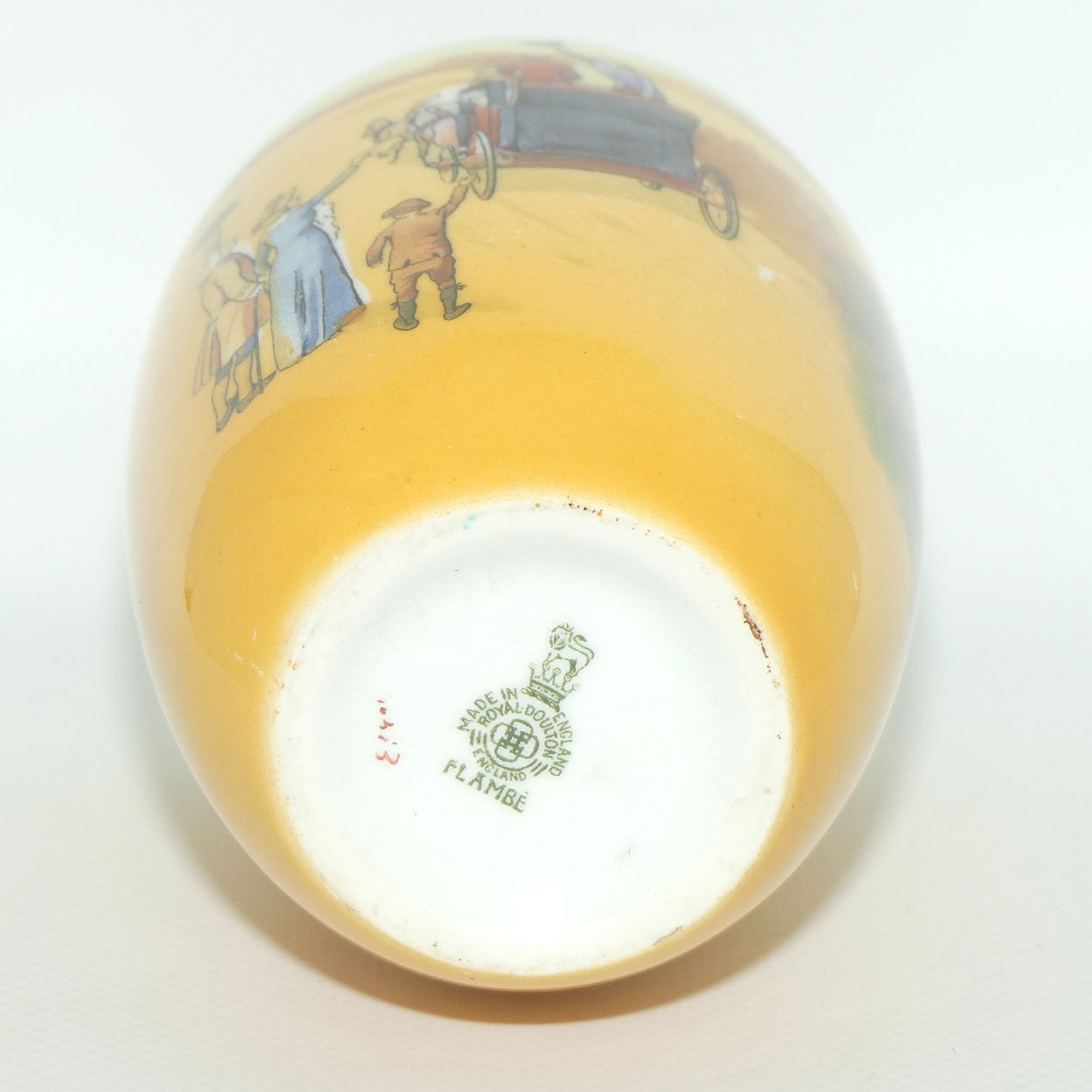 Royal Doulton Coaching Days smaller bulbous vase with narrow mouth E3804 #2