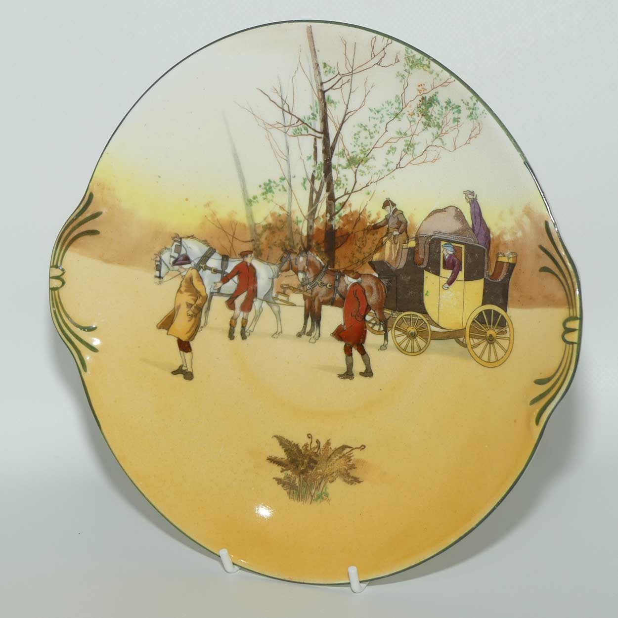 Royal Doulton Coaching Days tab handle sandwich plate E3804 | #2 | 22.5cm